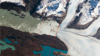 El preocupante retroceso en 12 años de un enorme glaciar en Argentina